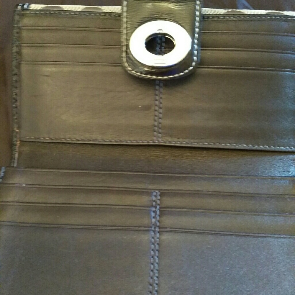 Authentic Coach Brown Canvas Monogram Wallet - image 5